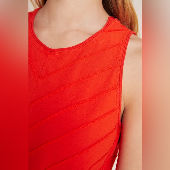 Anthropologie Maura Tank Orange - Size M Medium - Picture 5 of 11